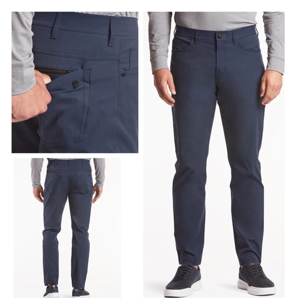 Public Rec Dealmaker Pants 5‎ Pocket Comfortable Stretchy Navy 42x30